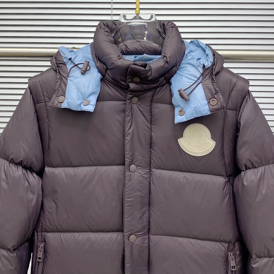 P 蒙口25ss秋冬新款🆕鹅绒羽绒服 （帽子袖子可拆卸）原版1:1订制五金配件全进口原版定制 欢迎专柜对