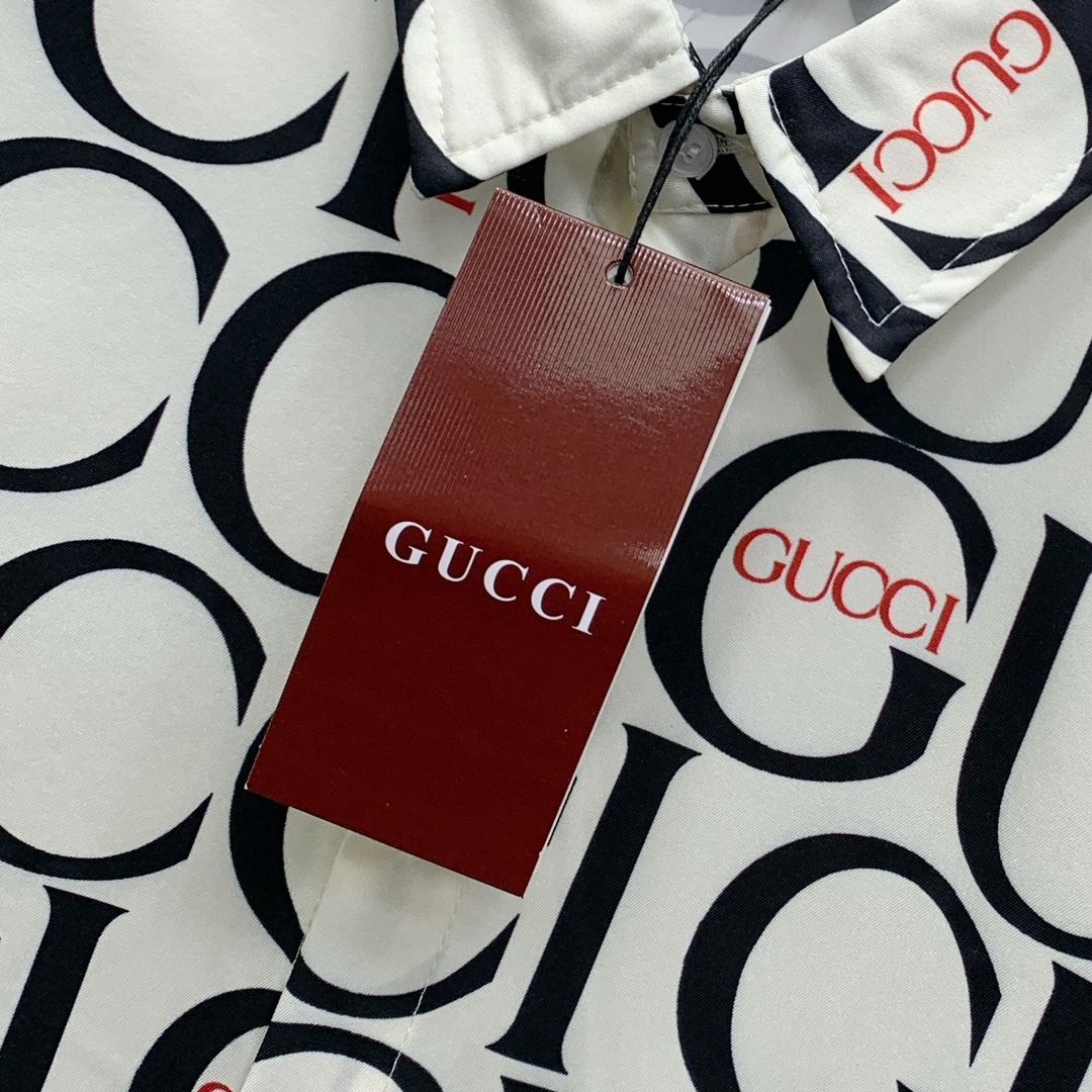 Gucci Print Short Sleeve Shirt Set: High-End Summer Style, Breathable Fabric 5 i1740067055 4142 0