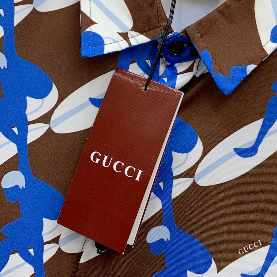 Gucci Print Short Sleeve Shirt Set - High-End Summer Style 5 i1740067476 1617 9