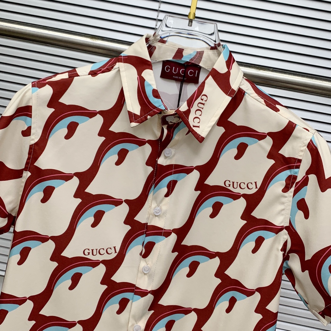 Gucci Print Lapel Short Sleeve Shirt Set - High-End Summer Style 4 i1740067499 7306 0