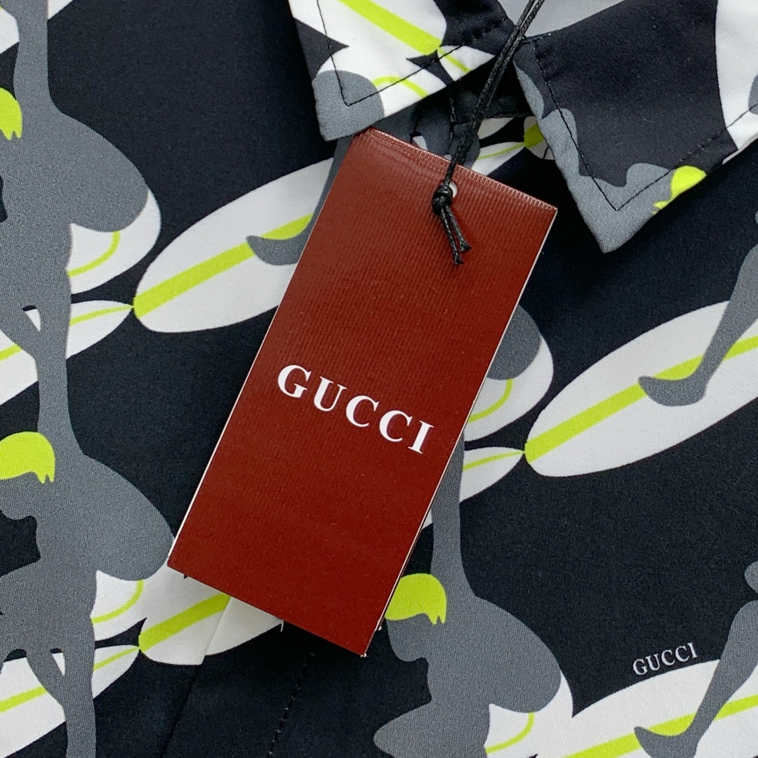 Gucci Print Short Sleeve Shirt Set - High-End Summer Collection 5 i1740067519 6073 0