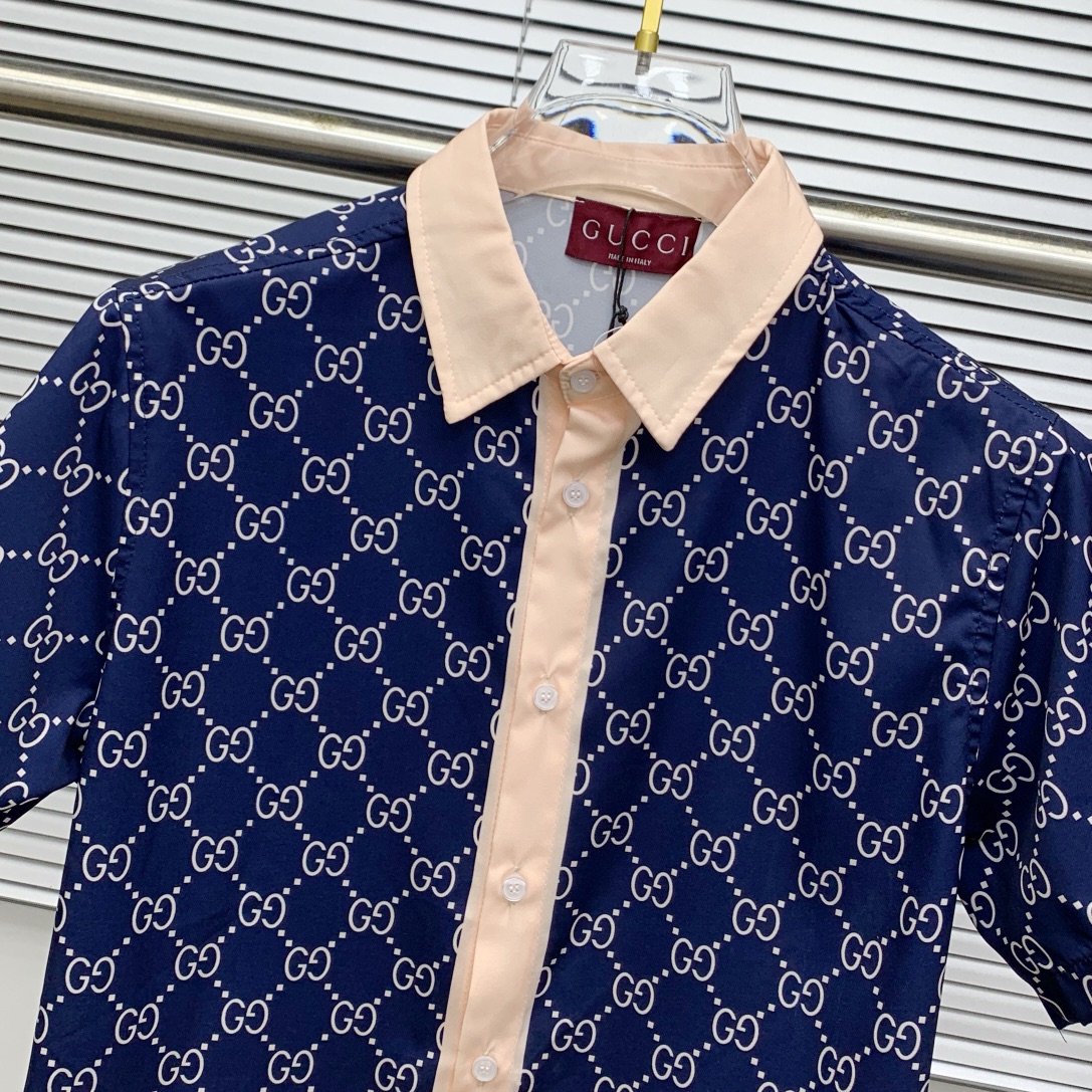 Gucci Print Short Sleeve Shirt Set - High-End Summer Collection 4 i1740067557 3440 10