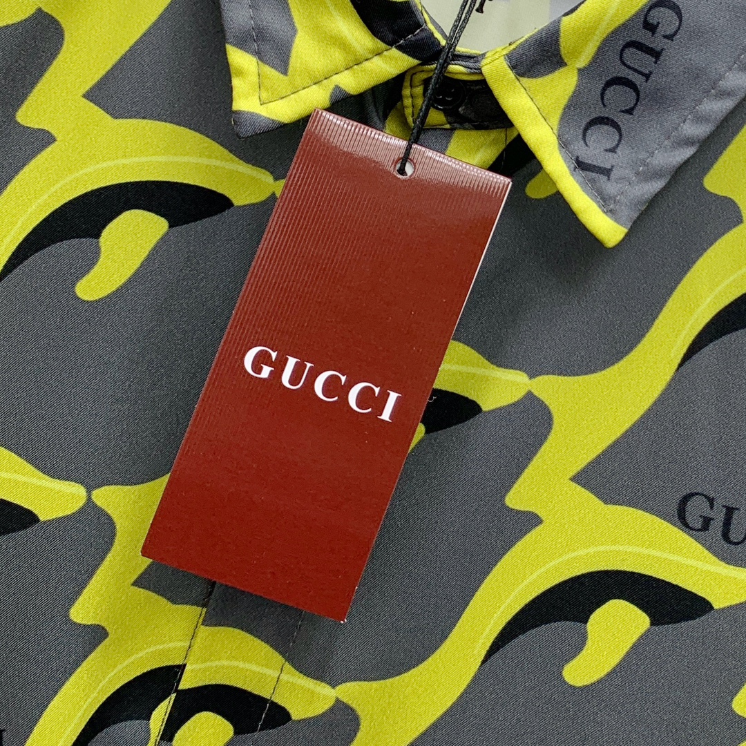 Gucci Print Short Sleeve Shirt Set - High-End Summer Style (M-3XL) 5 i1740067587 1153 0