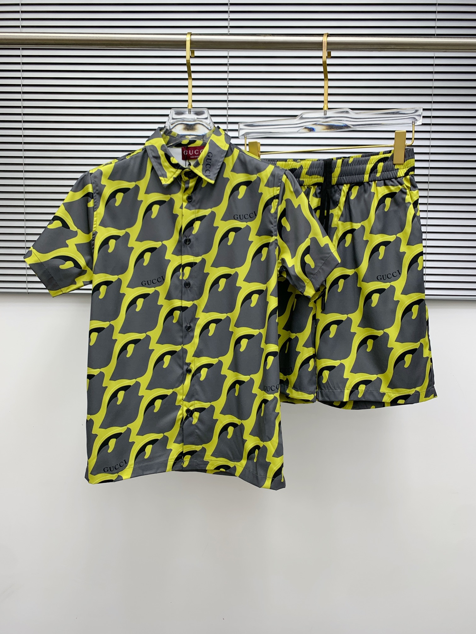 Gucci Print Short Sleeve Shirt Set - High-End Summer Style (M-3XL) 2 i1740067587 241 0