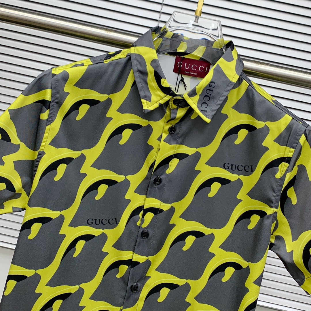 Gucci Print Short Sleeve Shirt Set - High-End Summer Style (M-3XL) 4 i1740067588 4697 0