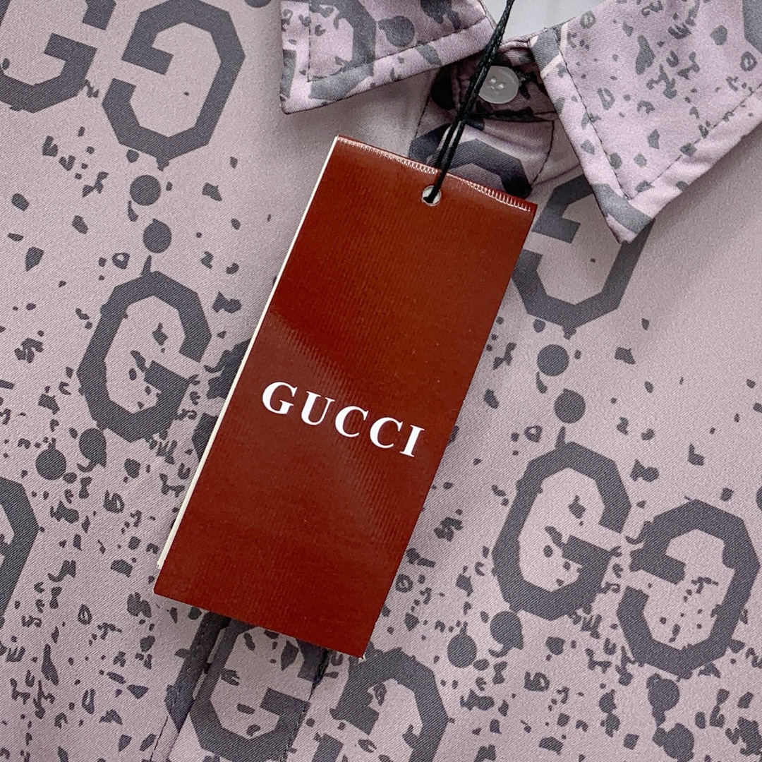 Gucci Print Short Sleeve Shirt Set - High-End Summer Style, Breathable Fabric 5 i1740067794 9178 0