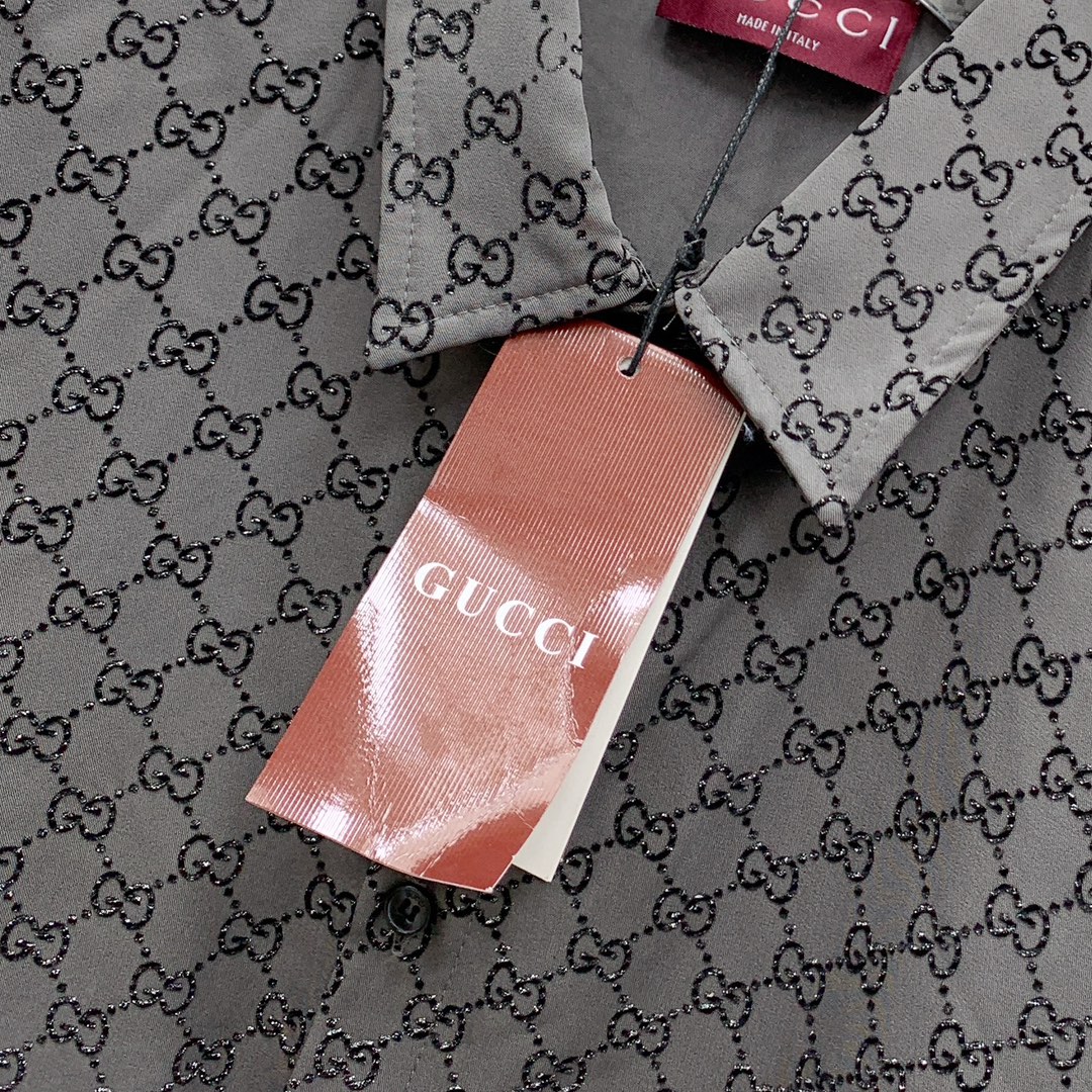 Gucci Print Short Sleeve Shirt Set - Summer Collection, Breathable Fabric 5 i1740068111 506 0