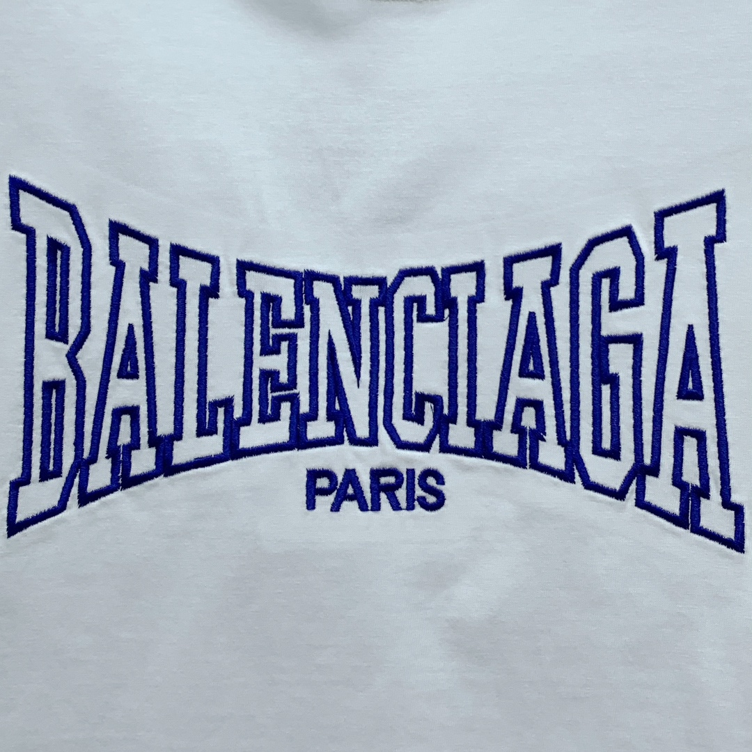 ss巴黎世家纯棉最新面料（最高版本）经典标识图案logo时尚简约潮流短袖，最顶级的品质专柜原单短袖，顶级