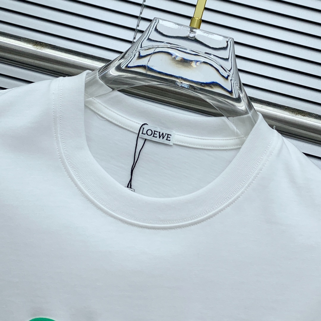 ss罗意威纯棉最新面料（最高版本）经典标识图案logo时尚简约潮流短袖，最顶级的品质专柜原单短袖，顶级制