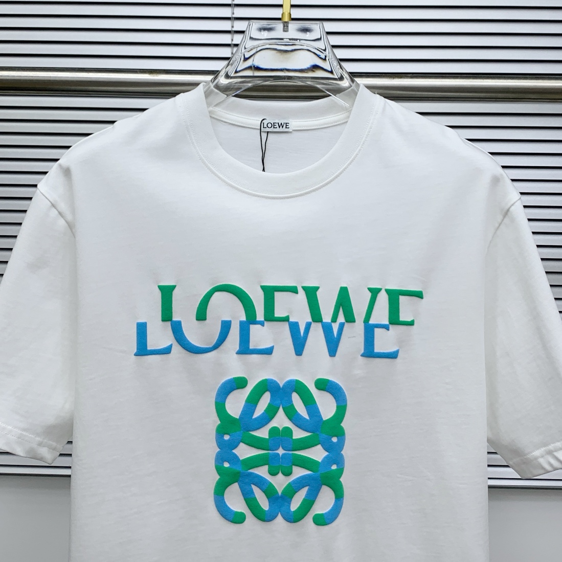 ss罗意威纯棉最新面料（最高版本）经典标识图案logo时尚简约潮流短袖，最顶级的品质专柜原单短袖，顶级制