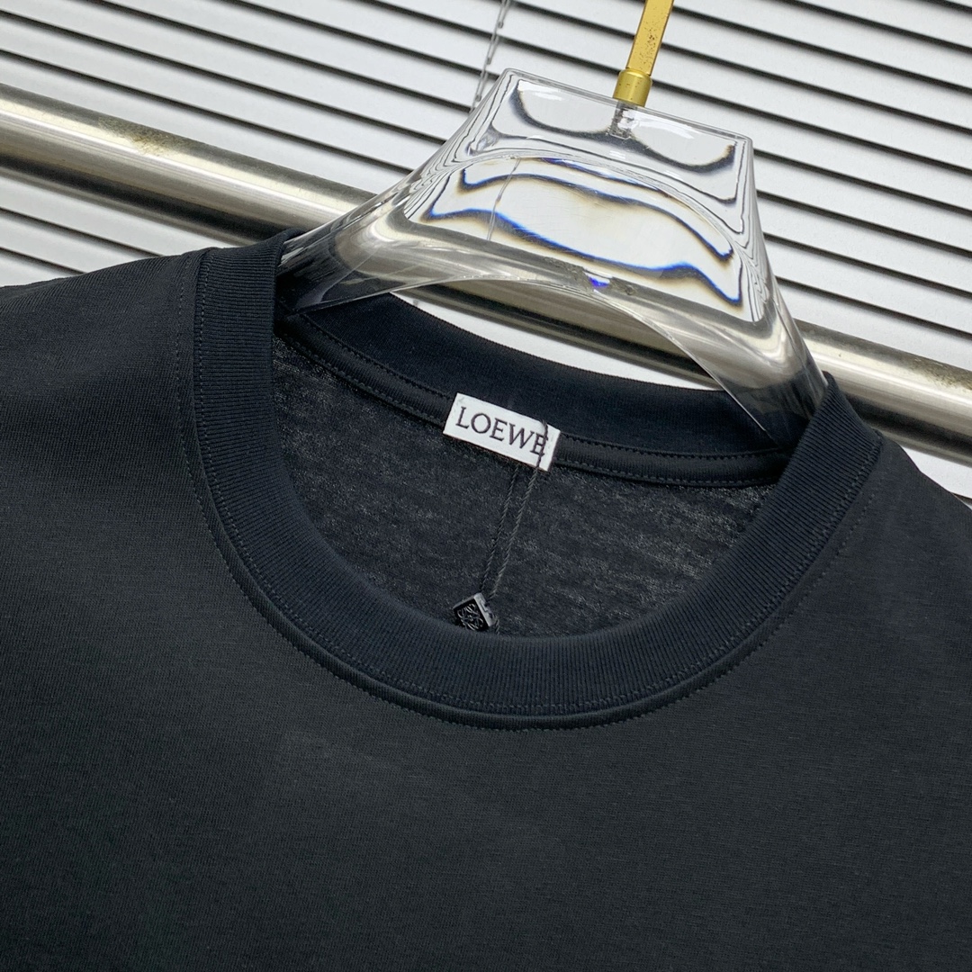 ss罗意威纯棉最新面料（最高版本）经典标识图案logo时尚简约潮流短袖，最顶级的品质专柜原单短袖，顶级制