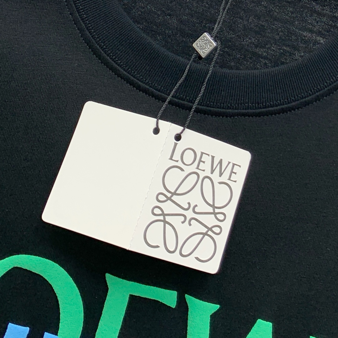 ss罗意威纯棉最新面料（最高版本）经典标识图案logo时尚简约潮流短袖，最顶级的品质专柜原单短袖，顶级制