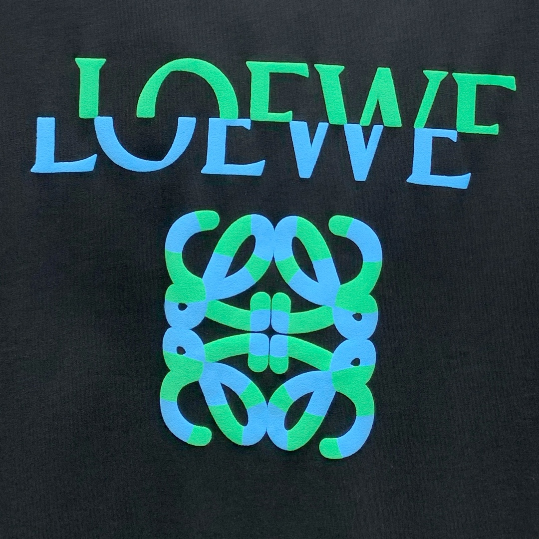 ss罗意威纯棉最新面料（最高版本）经典标识图案logo时尚简约潮流短袖，最顶级的品质专柜原单短袖，顶级制