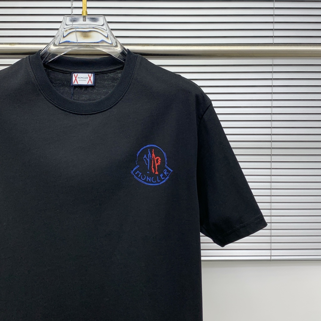 ss蒙口纯棉最新面料（最高版本）经典标识图案logo时尚简约潮流短袖，最顶级的品质专柜原单短袖，顶级制作