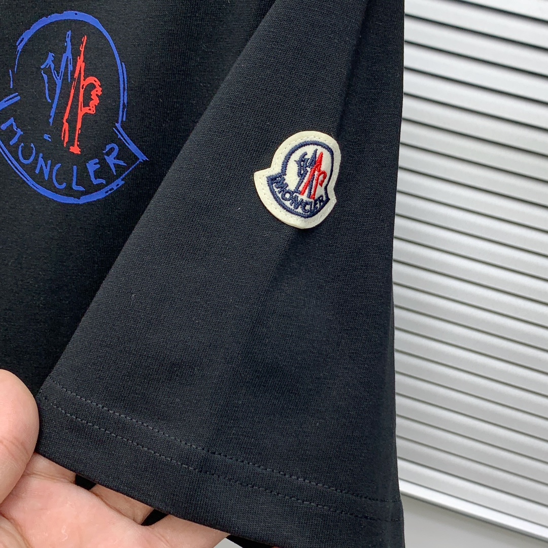 ss蒙口纯棉最新面料（最高版本）经典标识图案logo时尚简约潮流短袖，最顶级的品质专柜原单短袖，顶级制作