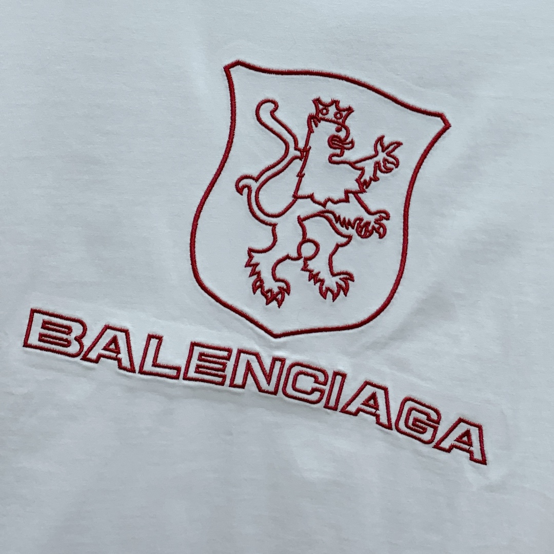 ss巴黎世家纯棉最新面料（最高版本）经典标识图案logo时尚简约潮流短袖，最顶级的品质专柜原单短袖，顶级