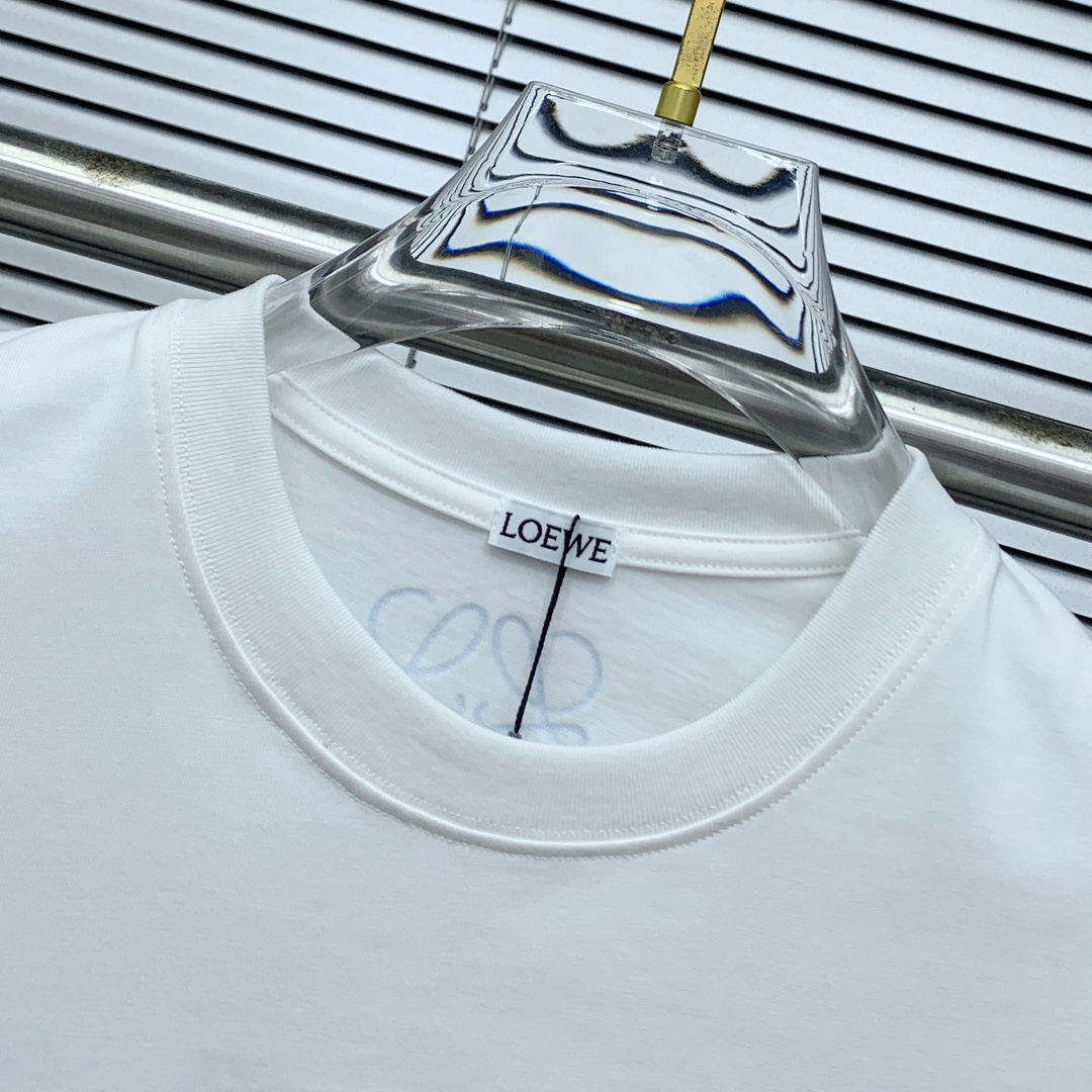 ss罗意威纯棉最新面料（最高版本）经典标识图案logo时尚简约潮流短袖，最顶级的品质专柜原单短袖，顶级制
