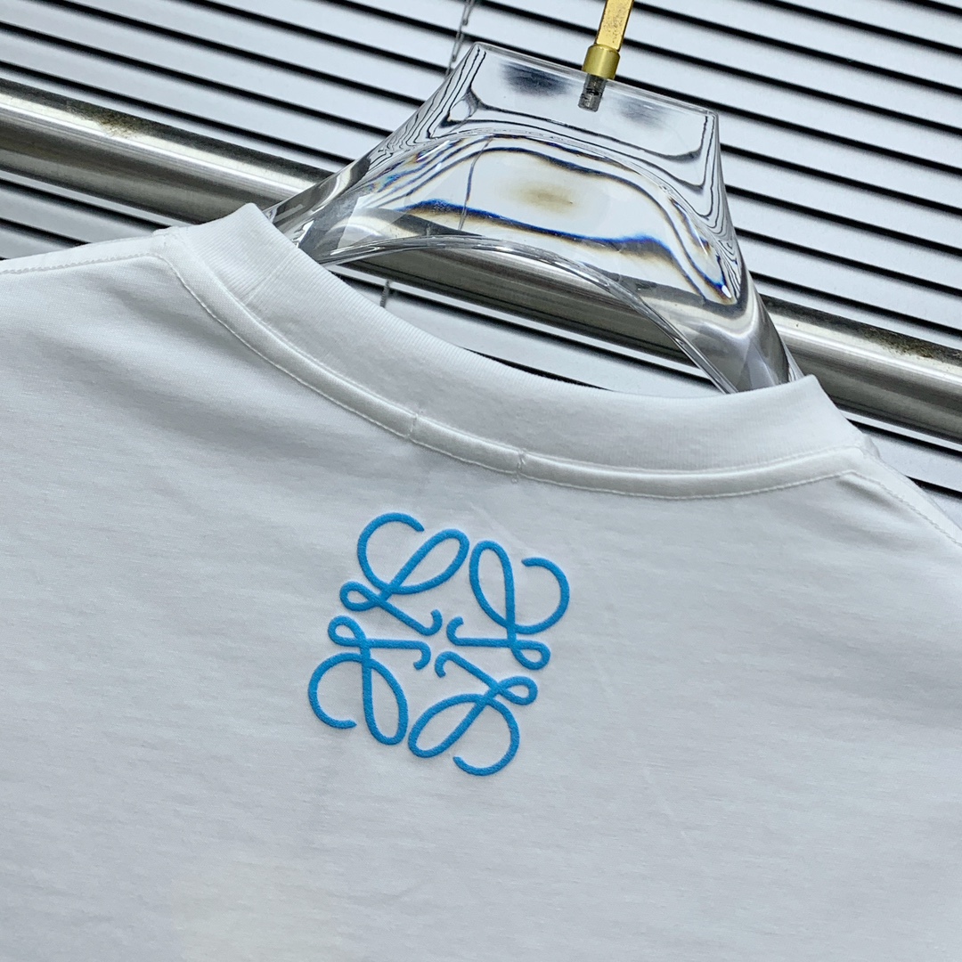ss罗意威纯棉最新面料（最高版本）经典标识图案logo时尚简约潮流短袖，最顶级的品质专柜原单短袖，顶级制