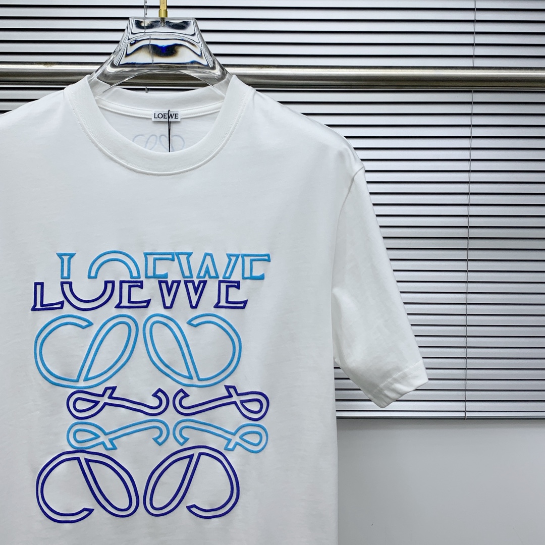 ss罗意威纯棉最新面料（最高版本）经典标识图案logo时尚简约潮流短袖，最顶级的品质专柜原单短袖，顶级制
