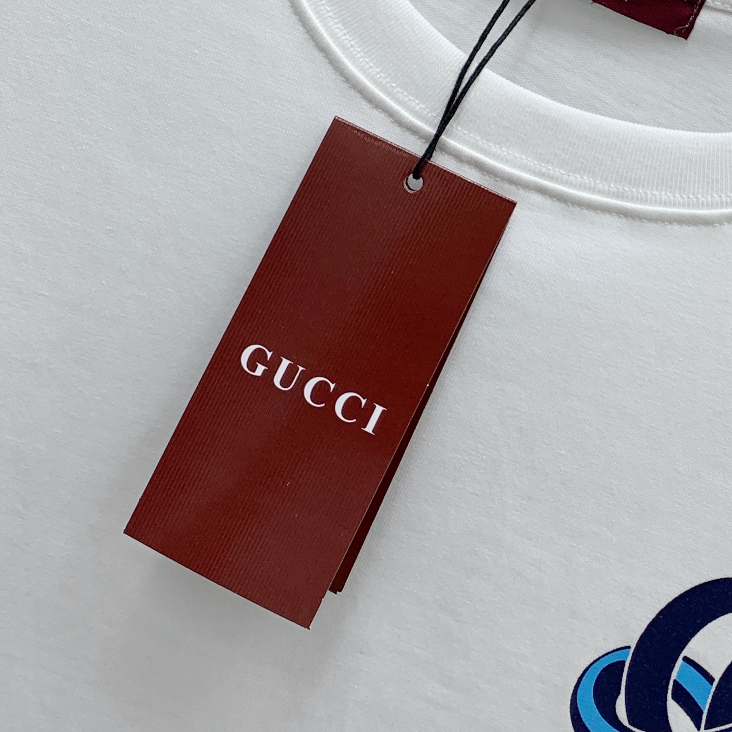 🌾ss古驰纯棉最新面料（最高版本）经典标识图案logo时尚简约潮流短袖，最顶级的品质专柜原单短袖，顶级制