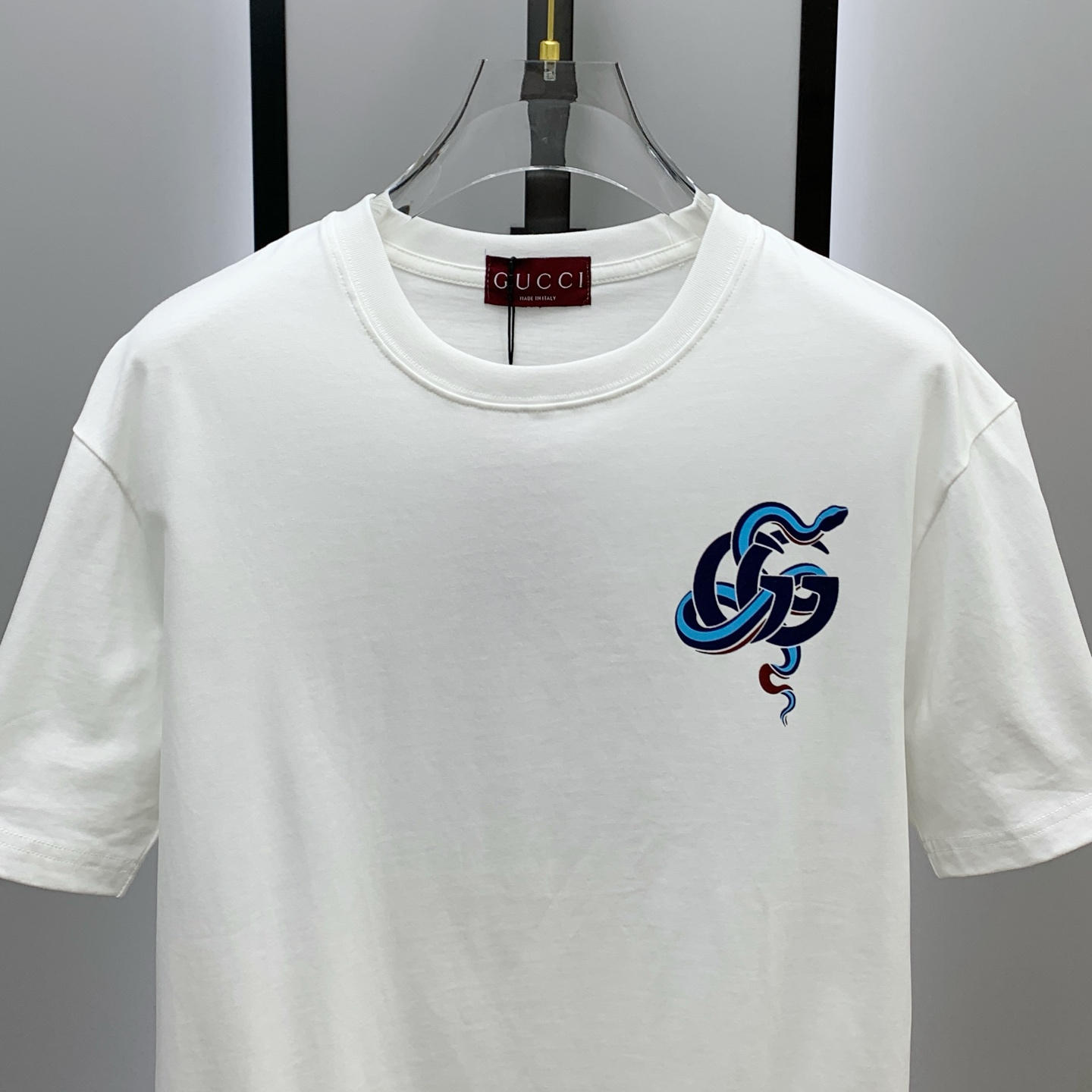 🌾ss古驰纯棉最新面料（最高版本）经典标识图案logo时尚简约潮流短袖，最顶级的品质专柜原单短袖，顶级制