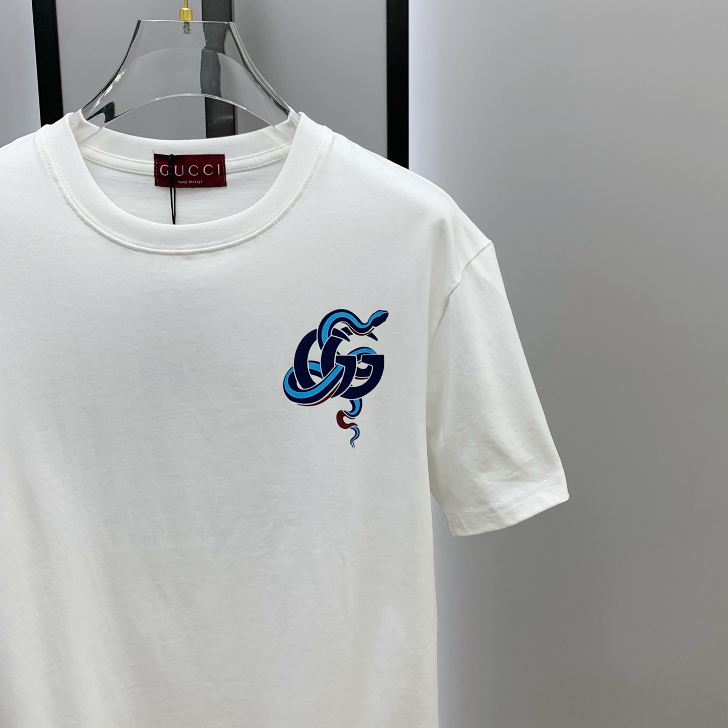 🌾ss古驰纯棉最新面料（最高版本）经典标识图案logo时尚简约潮流短袖，最顶级的品质专柜原单短袖，顶级制