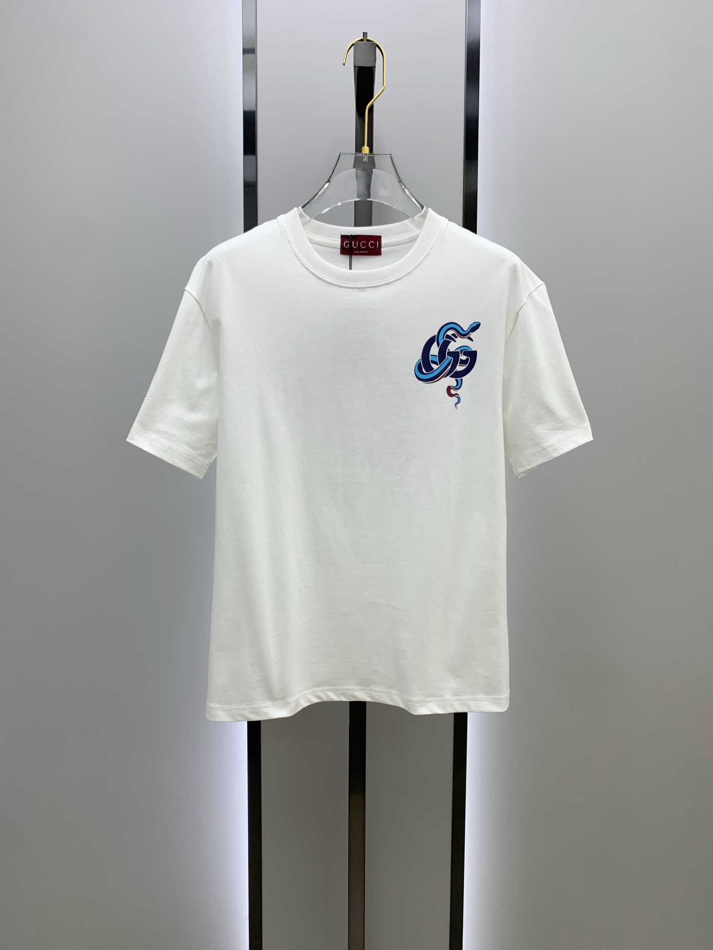 🌾ss古驰纯棉最新面料（最高版本）经典标识图案logo时尚简约潮流短袖，最顶级的品质专柜原单短袖，顶级制