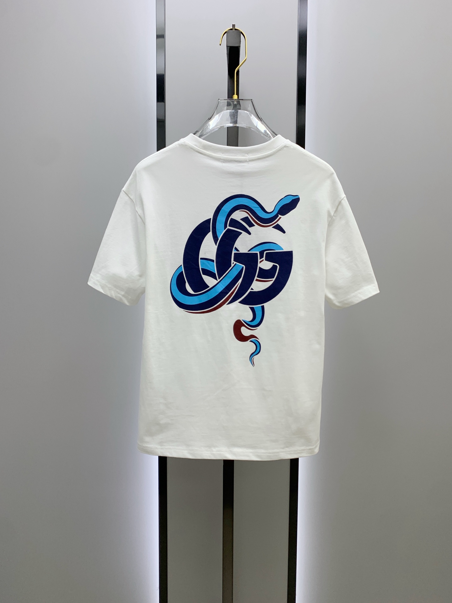 🌾ss古驰纯棉最新面料（最高版本）经典标识图案logo时尚简约潮流短袖，最顶级的品质专柜原单短袖，顶级制