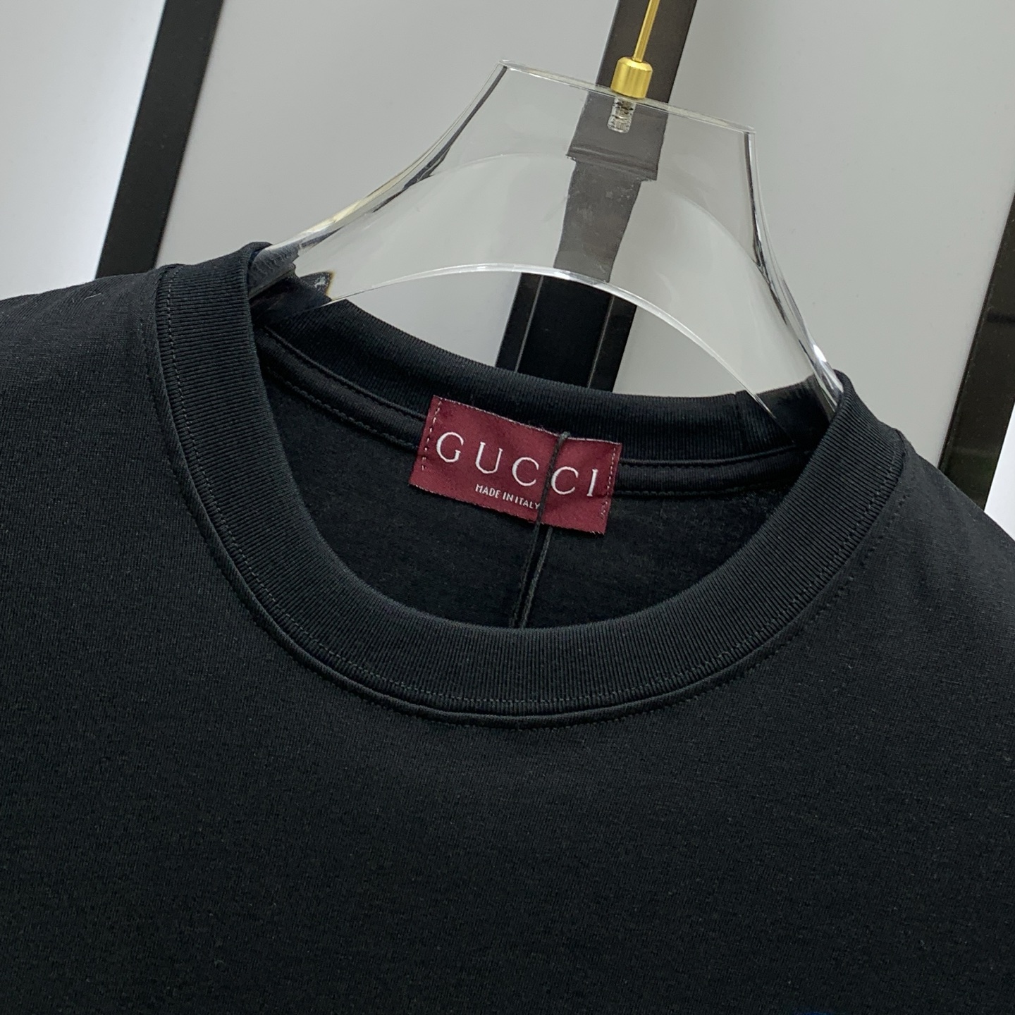 🌾ss古驰纯棉最新面料（最高版本）经典标识图案logo时尚简约潮流短袖，最顶级的品质专柜原单短袖，顶级制