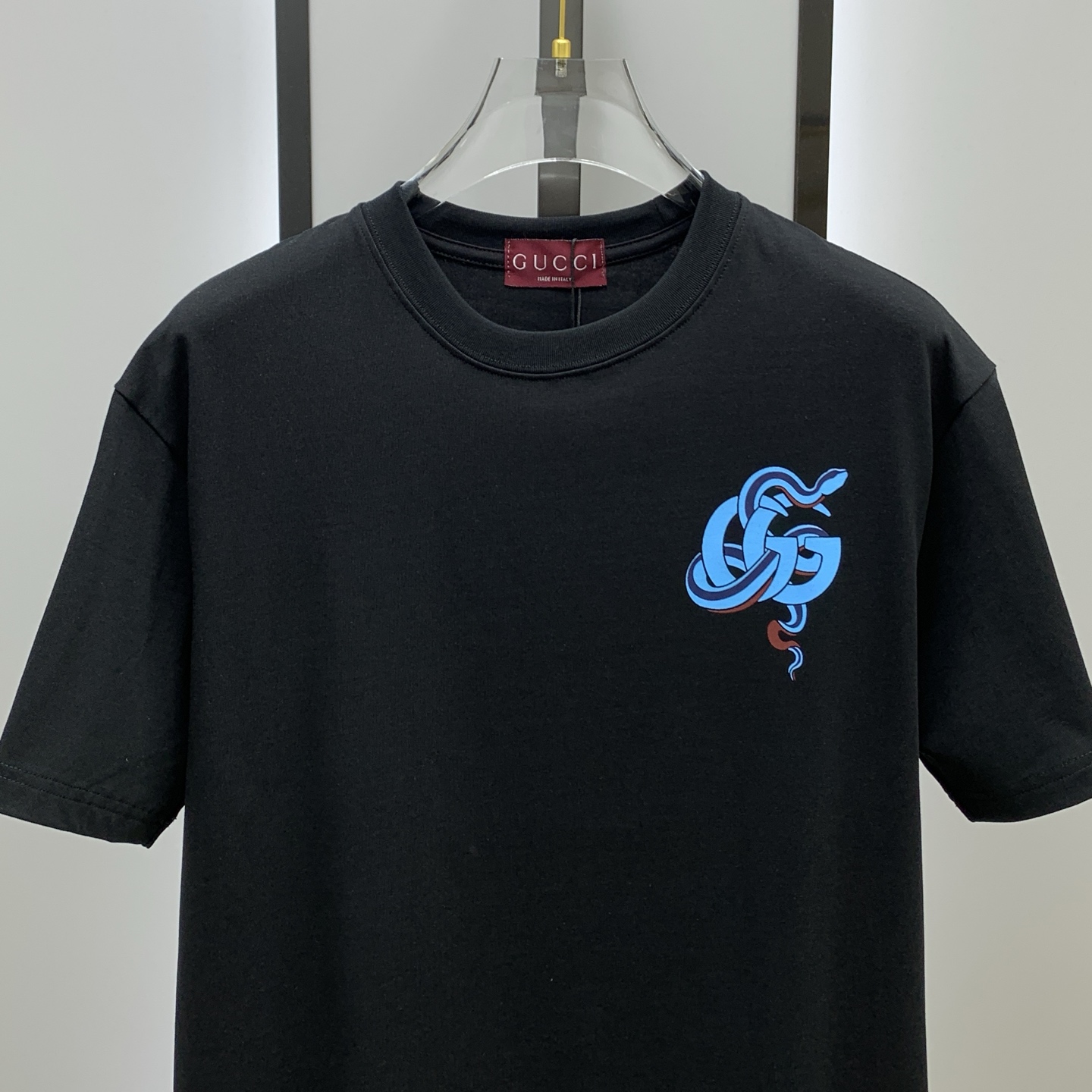 🌾ss古驰纯棉最新面料（最高版本）经典标识图案logo时尚简约潮流短袖，最顶级的品质专柜原单短袖，顶级制