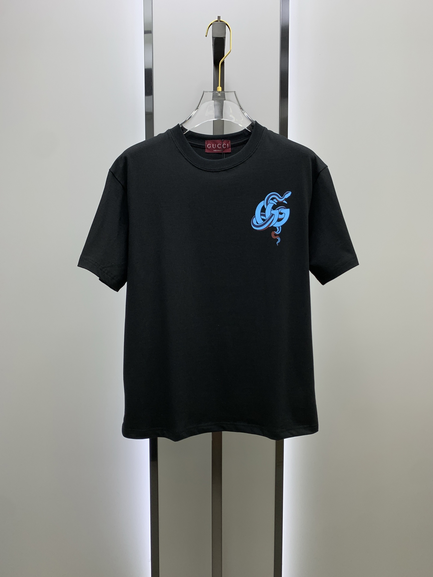 🌾ss古驰纯棉最新面料（最高版本）经典标识图案logo时尚简约潮流短袖，最顶级的品质专柜原单短袖，顶级制