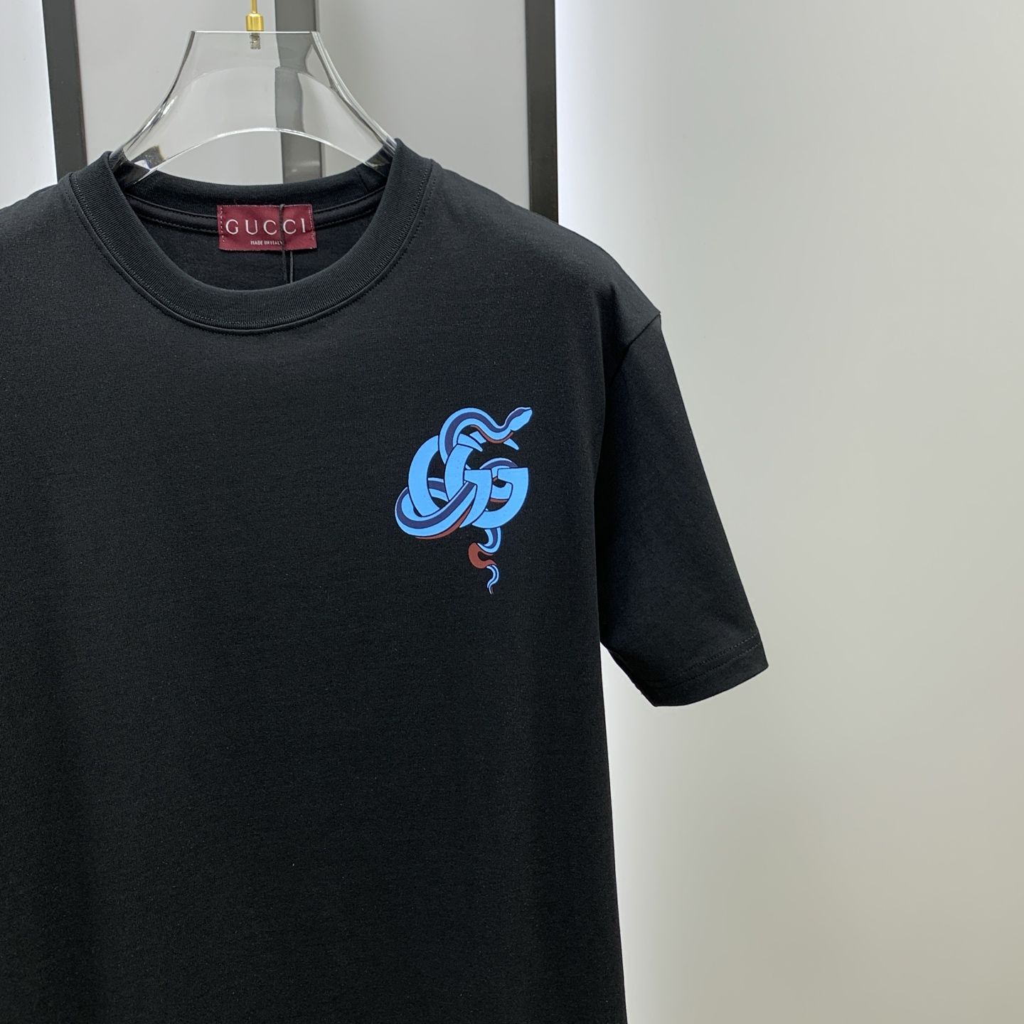 🌾ss古驰纯棉最新面料（最高版本）经典标识图案logo时尚简约潮流短袖，最顶级的品质专柜原单短袖，顶级制