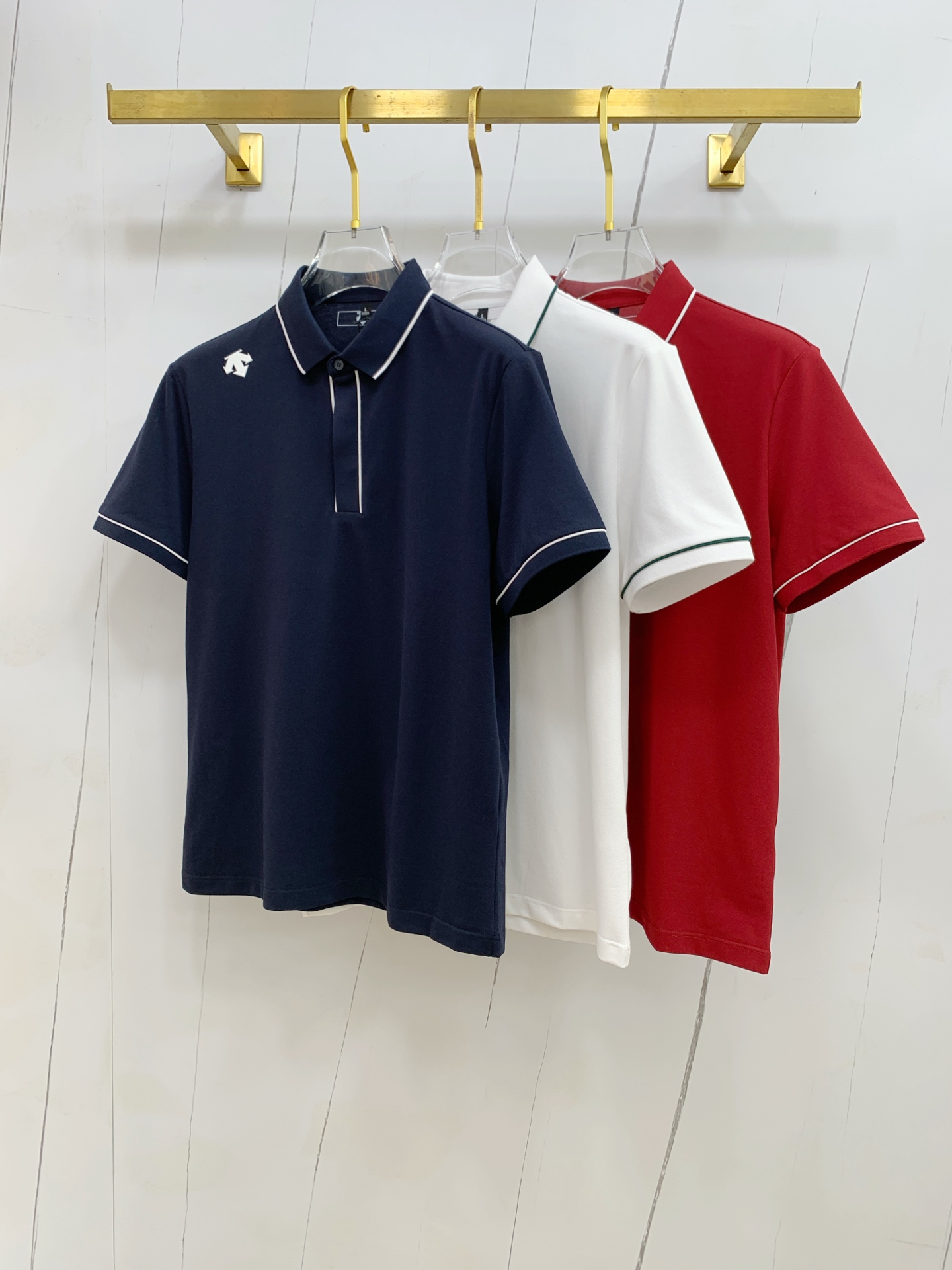 P迪桑特25SS新款春夏短袖翻领T恤Polo，最高版本客供定制高端朱地面料简单时尚款，拼色螺纹超级好看！
