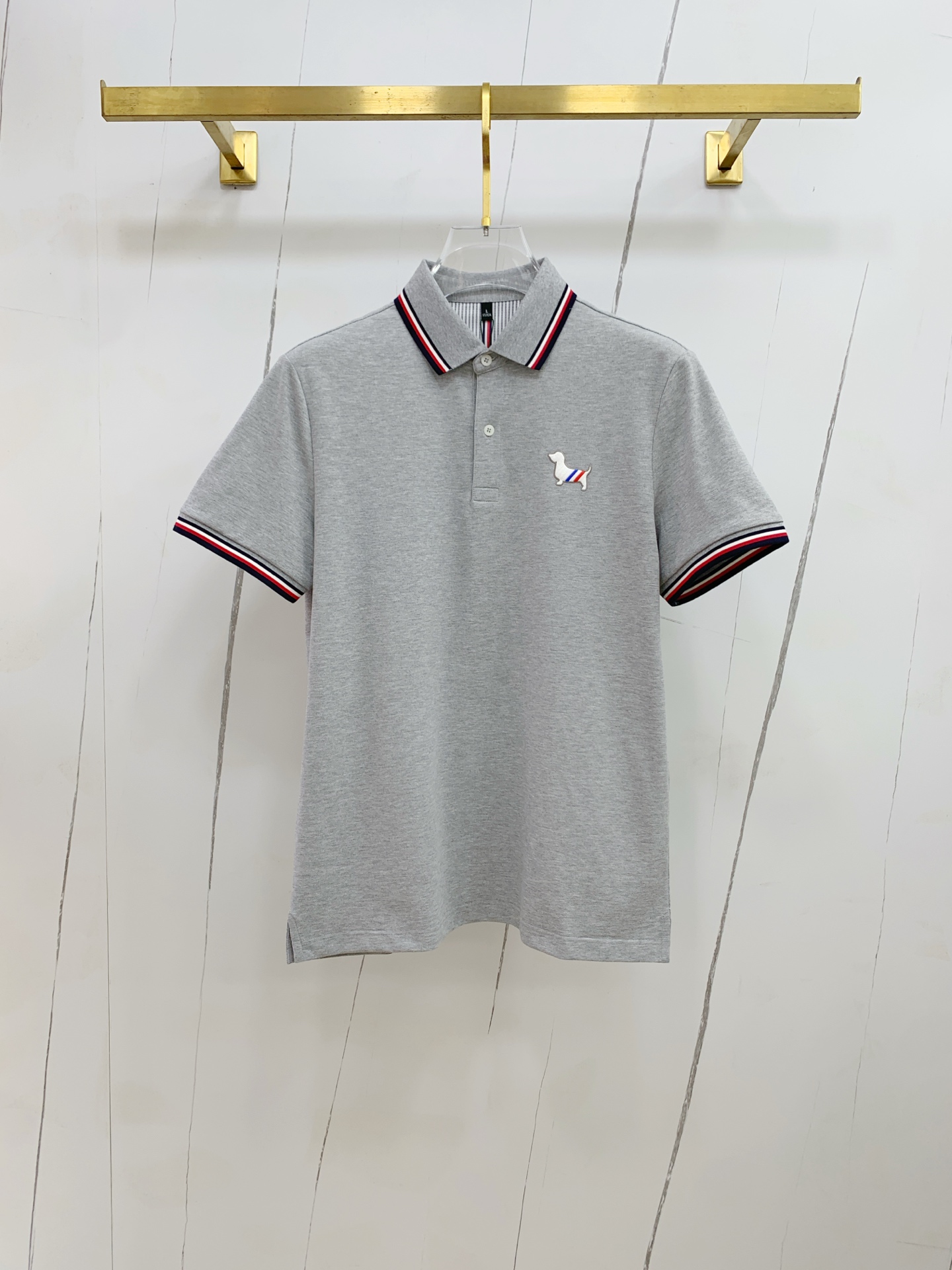 PTB汤姆布朗25SS新款春夏短袖翻领T恤Polo，最高版本客供定制高端朱地面料简单时尚款，拼色螺纹超级