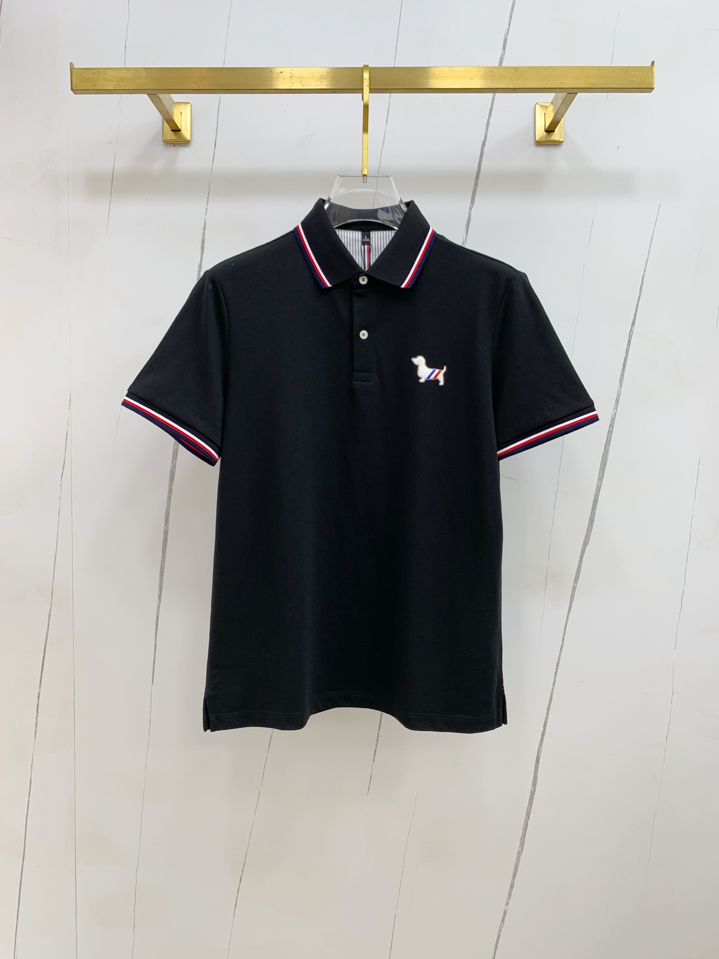 PTB汤姆布朗25SS新款春夏短袖翻领T恤Polo，最高版本客供定制高端朱地面料简单时尚款，拼色螺纹超级