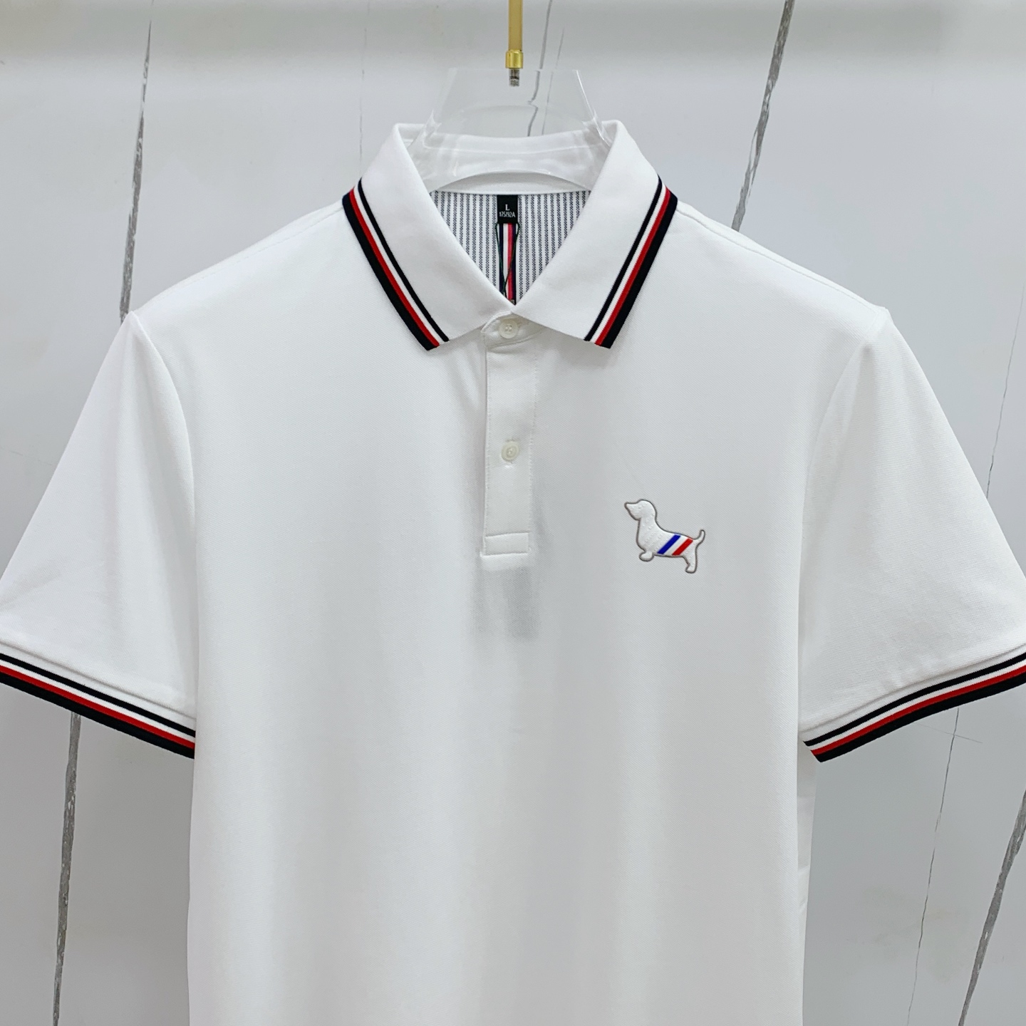 PTB汤姆布朗25SS新款春夏短袖翻领T恤Polo，最高版本客供定制高端朱地面料简单时尚款，拼色螺纹超级
