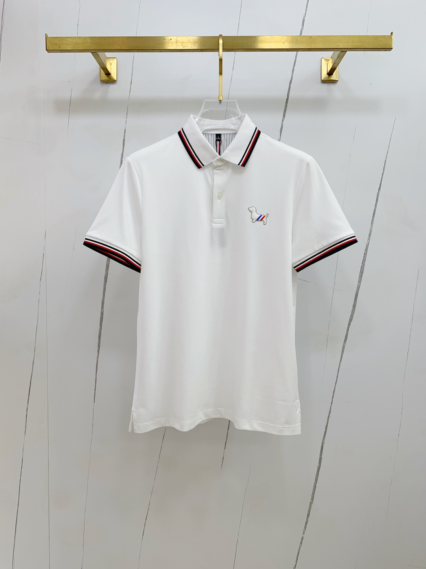 PTB汤姆布朗25SS新款春夏短袖翻领T恤Polo，最高版本客供定制高端朱地面料简单时尚款，拼色螺纹超级