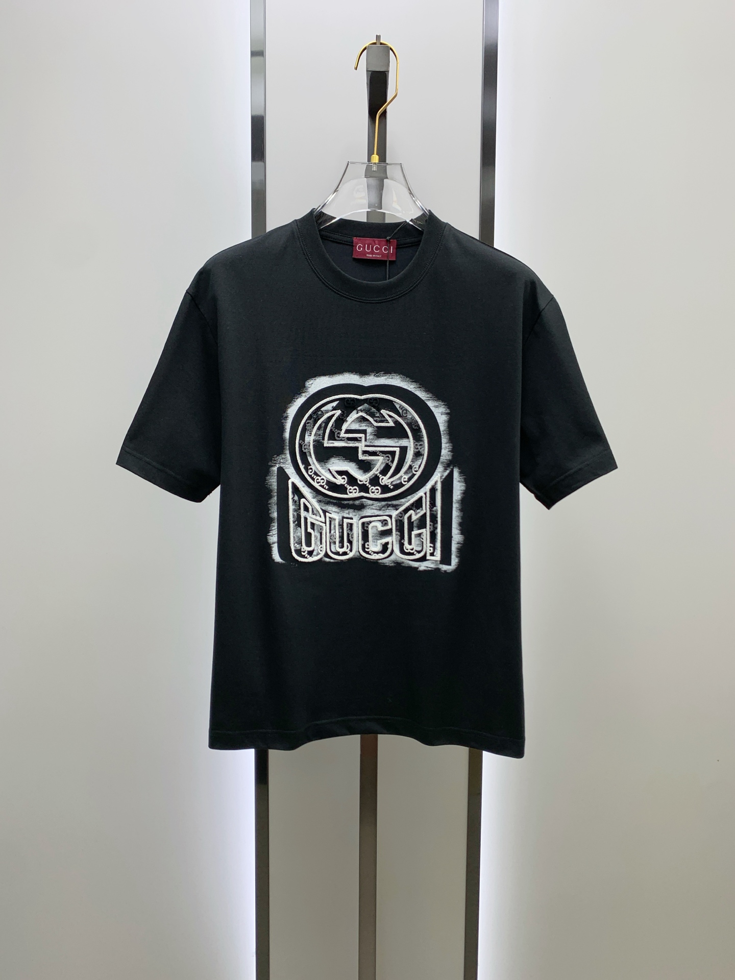 ss古驰纯棉最新面料经典标识图案logo时尚简约潮流短袖，最顶级的品质专柜原单短袖，顶级制作工艺进口面料