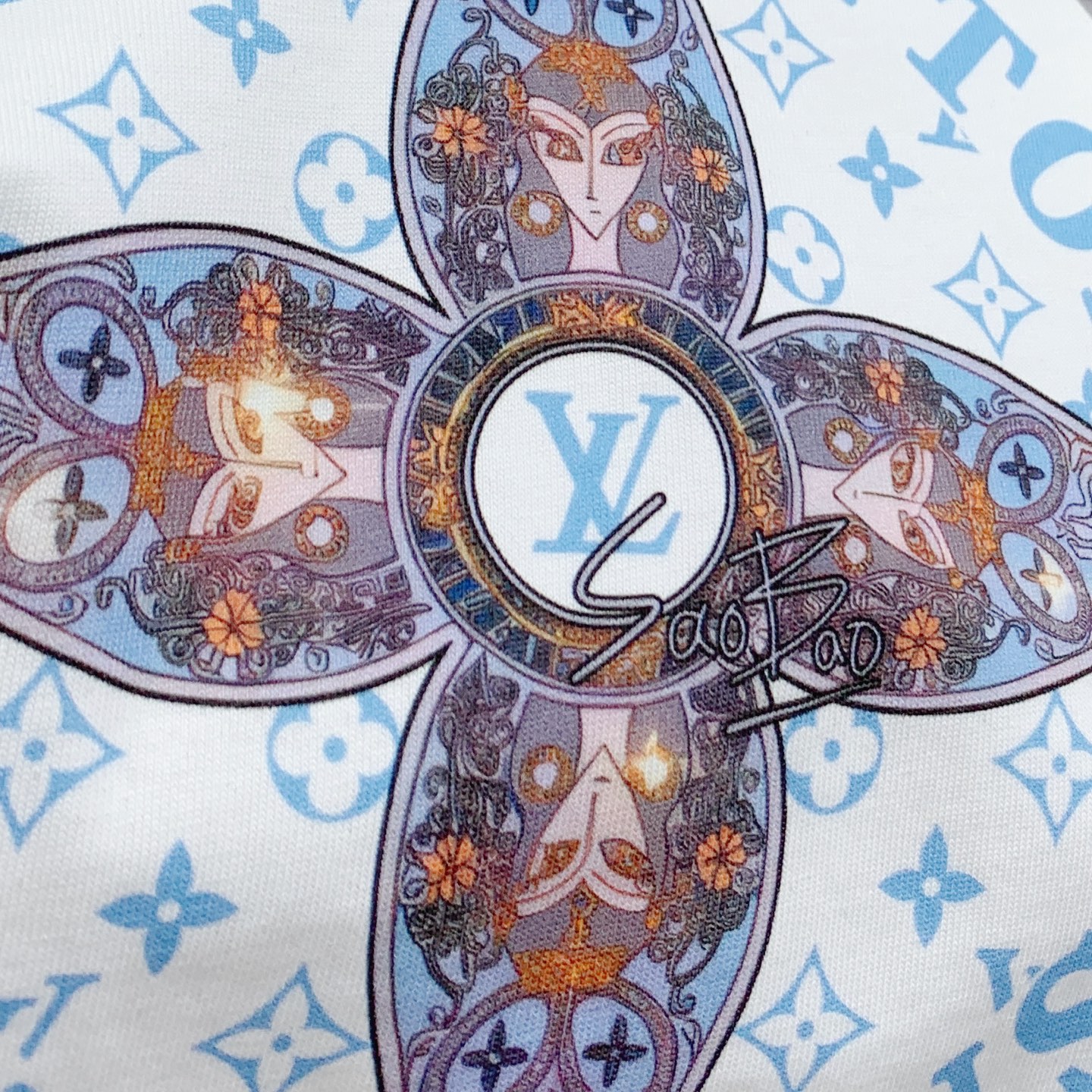 Lv 个性艺术系列 短袖T恤服装,lv,男,女 7