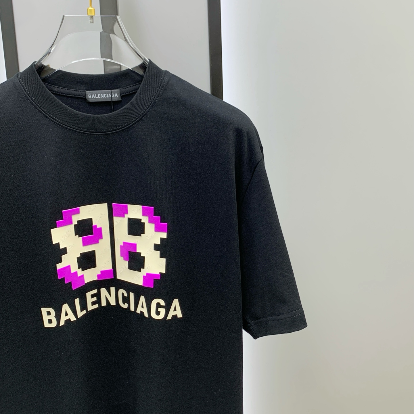 ss巴黎世家纯棉最新面料经典标识图案logo时尚简约潮流短袖，最顶级的品质专柜原单短袖，顶级制作工艺进口