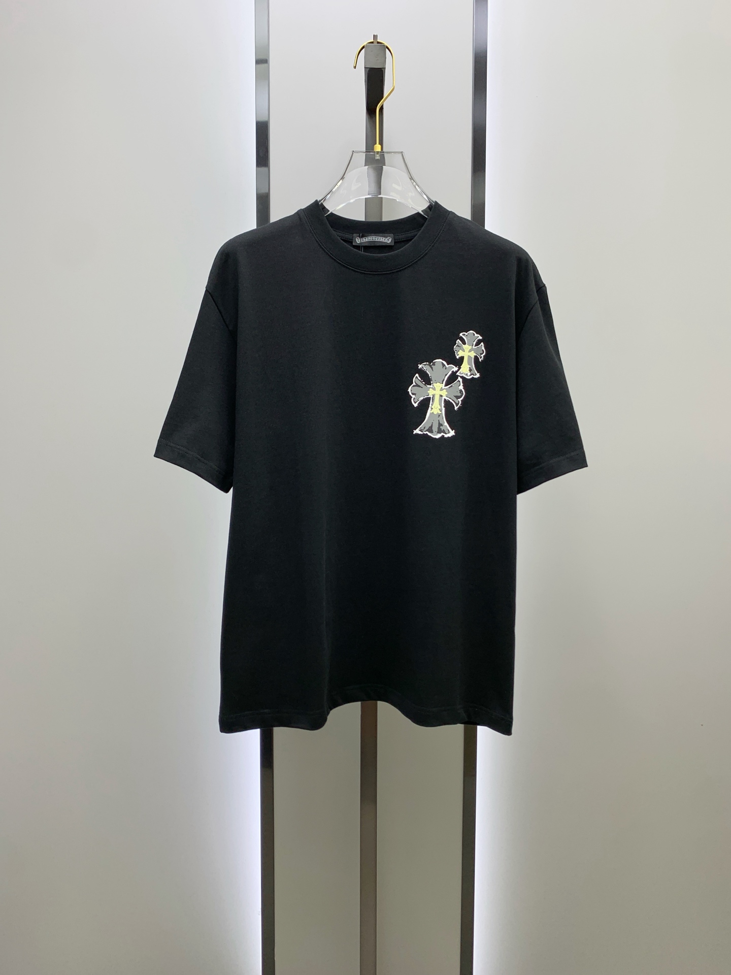 ss克罗心纯棉最新面料经典标识图案logo时尚简约潮流短袖，最顶级的品质专柜原单短袖，顶级制作工艺进口面
