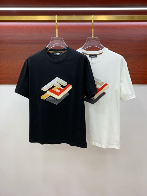 Fendi Men's Cotton T-Shirt Classic Logo Stylish Trendy Short Sleeve 1 Fendi Men's Cotton T-Shirt Classic Logo Stylish Trendy Short Sleeve