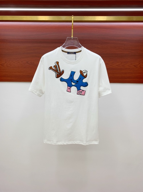 Louis Vuitton Cotton Graphic T-Shirt - Classic Logo, Modern Style 1 Louis Vuitton Cotton Graphic T-Shirt - Classic Logo, Modern Style