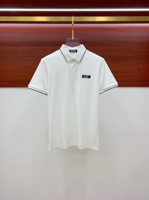 Emporio Armani Men's White Polo Shirt with Logo - Classic & Comfortable 1 Emporio Armani Men's White Polo Shirt with Logo - Classic & Comfortable