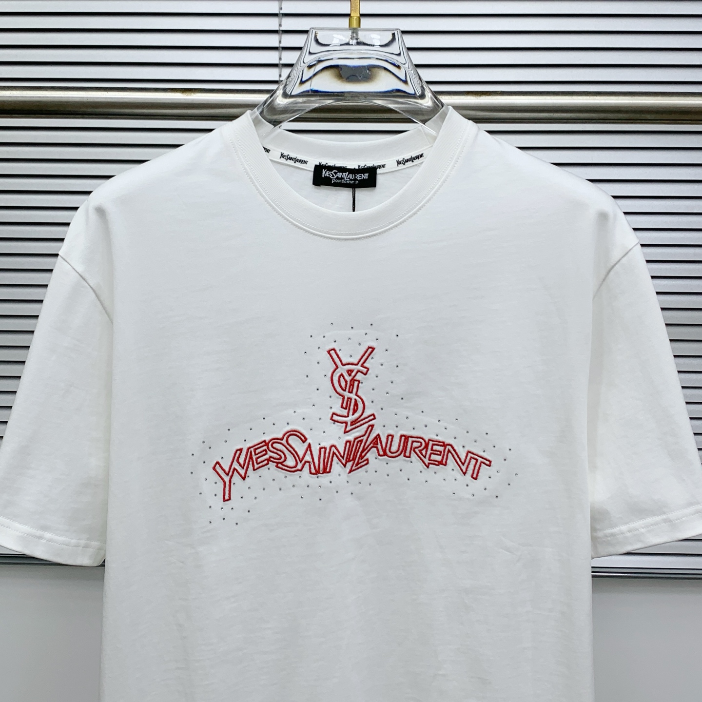 P圣罗兰2025夏季新款短袖T恤，个性艺术系列全网独家首发 百搭款细节处理完美纯棉面料十分精致 原版面料