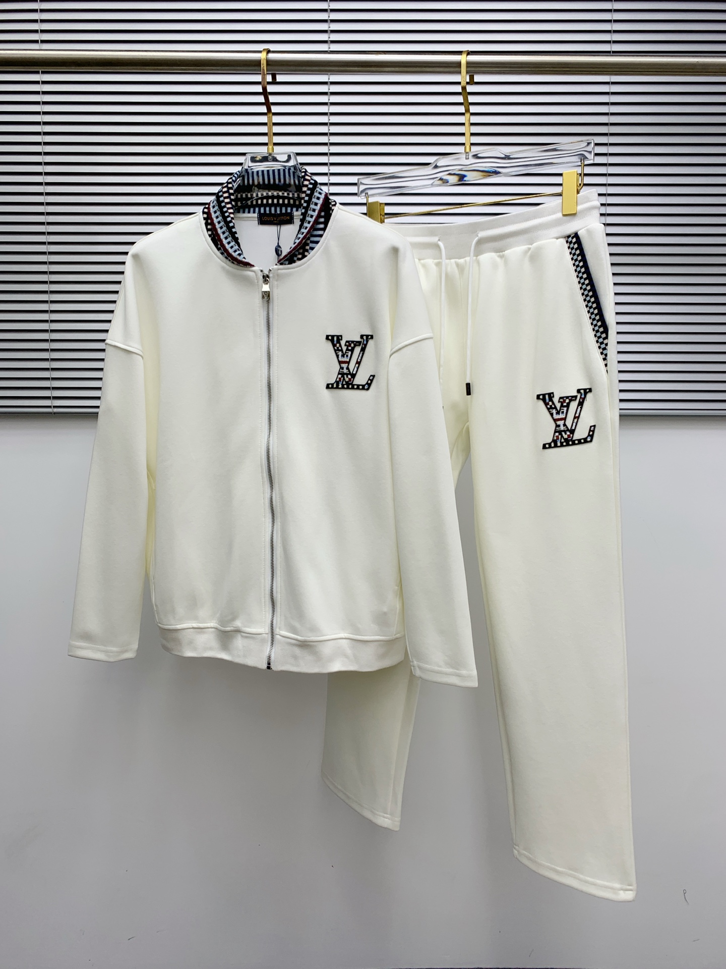 Ensemble de survêtement décontracté en maille jacquard Louis Vuitton pour homme