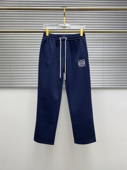 Loewe 2025 Fall/Winter Men's Casual Pants - Embroidered Logo, Premium Fabric 1 Loewe 2025 Fall/Winter Men's Casual Pants - Embroidered Logo, Premium Fabric