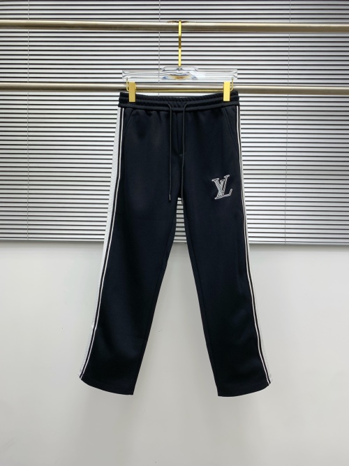 Louis Vuitton 2025 Black Casual Pants with Embroidered Logo and Custom Hardware 1 Louis Vuitton 2025 Black Casual Pants with Embroidered Logo and Custom Hardware