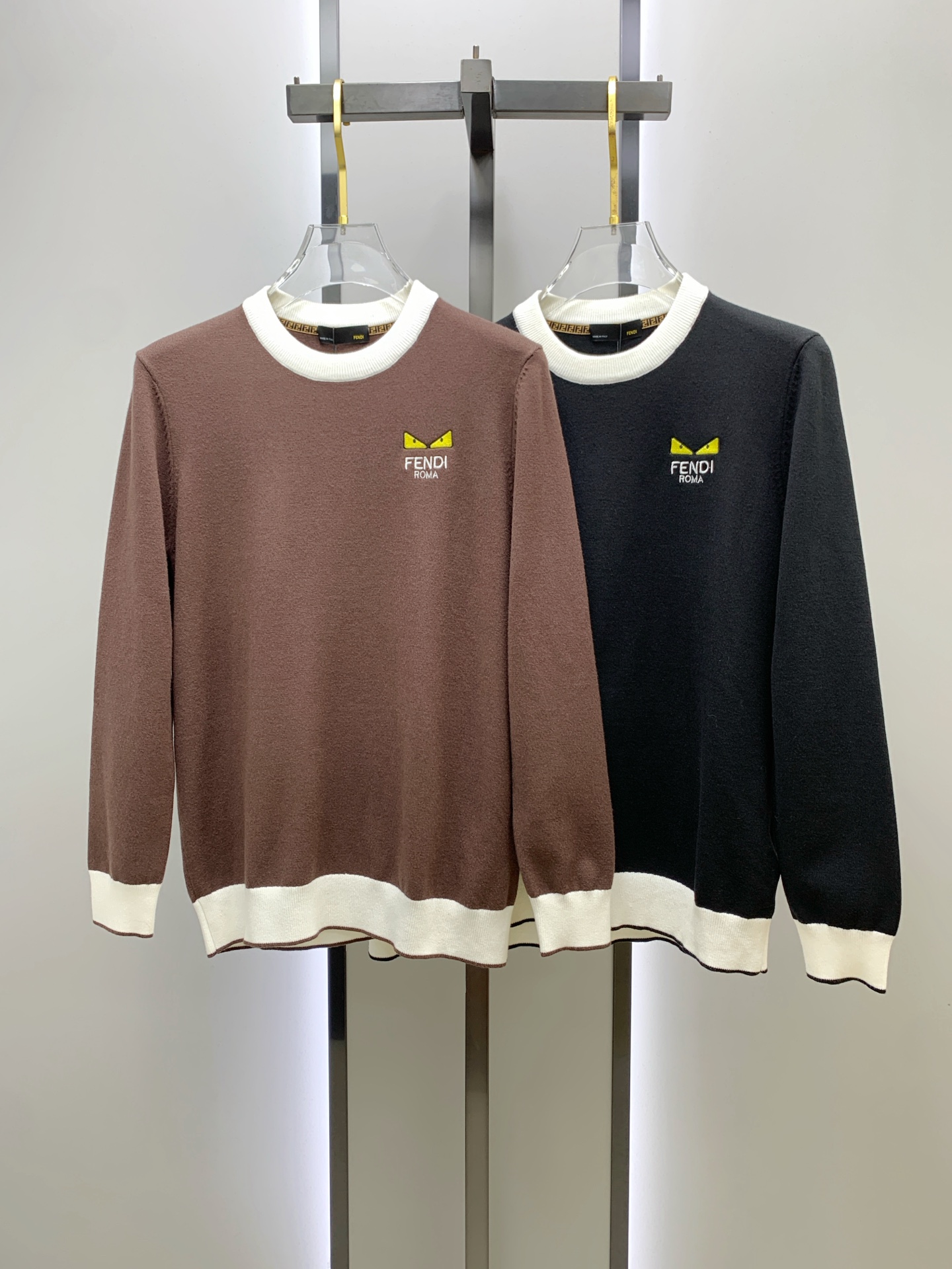 P芬迪25ss秋冬【新品】毛衣专供狠货，进口原版科技羊毛精纺！精细针织一体，色彩混织纯手工技艺呈现 档次