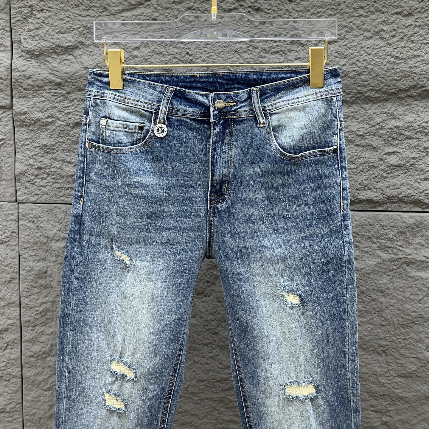 Louis Vuitton 25SS Men's Denim Jeans - Slim Fit, Stretch Fabric 4 i1760366995455 2657 0 1